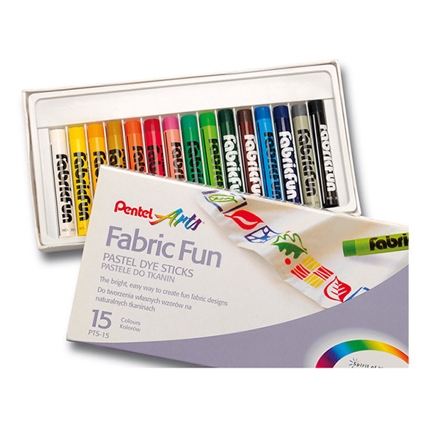 Pentel PTS15 pastels pour tissus (lot de 15) 004632 210236 - 2