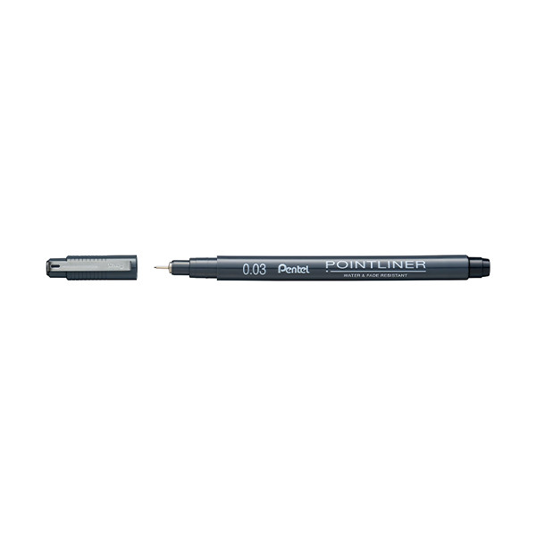 Pentel Pointliner S20P stylo-feutre pointe fine (0,03 mm) - noir S20P-03A 210309 - 1