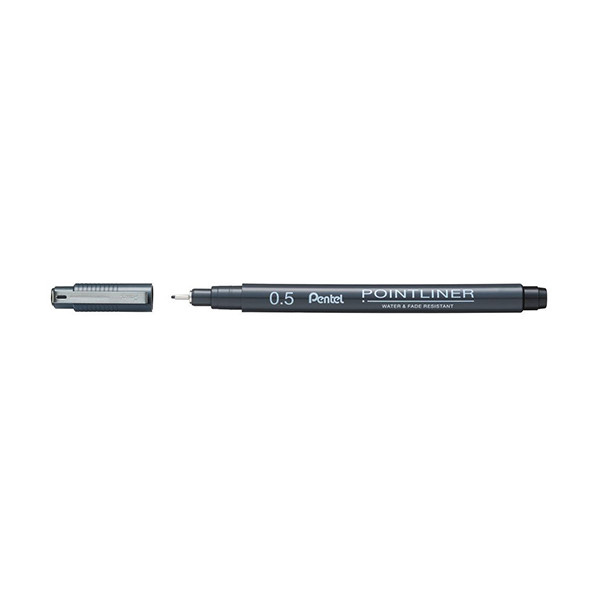 Pentel Pointliner S20P stylo-feutre pointe fine (0,5 mm) - noir 018142 210304 - 1