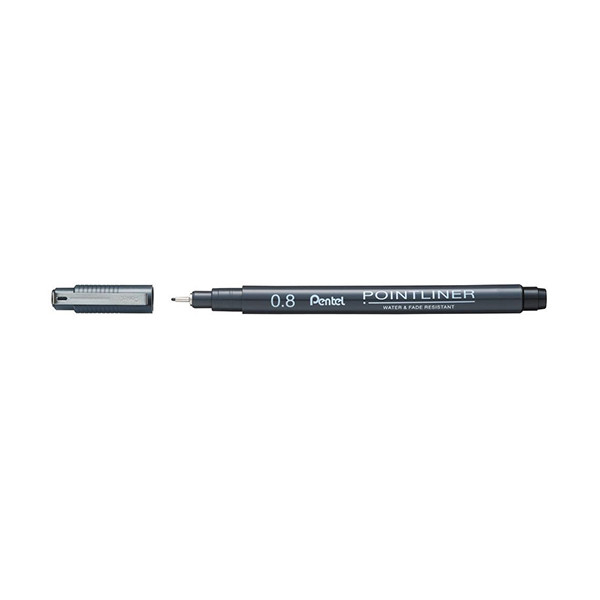 Pentel Pointliner S20P stylo-feutre pointe fine (0,8 mm) - noir 018155 210306 - 1