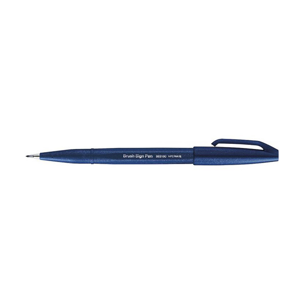 Pentel Sign SES15C feutre pinceau - bleu foncé SES15C-CA 210110 - 1