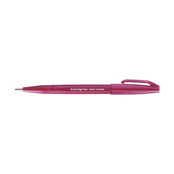 Pentel Sign SES15C feutre pinceau - bordeaux SES15C-B2 210105 - 1