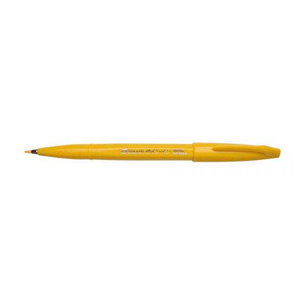 Pentel Sign SES15C feutre pinceau - jaune SES15C-G 210099 - 1