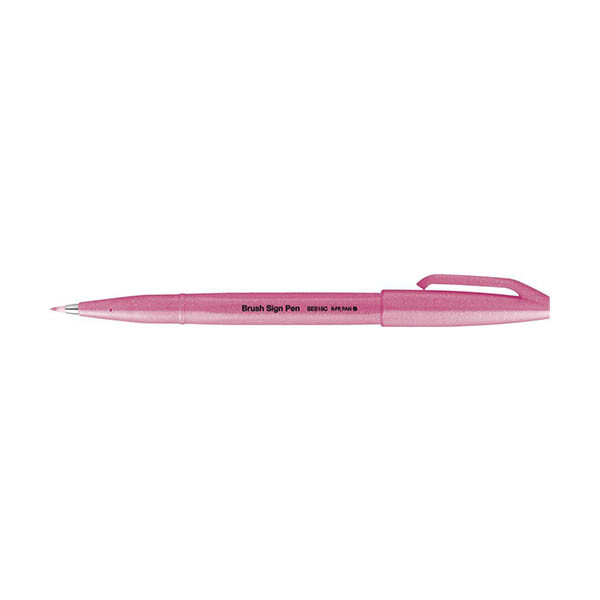 Pentel Sign SES15C feutre pinceau - rose fluo 494612 - 1