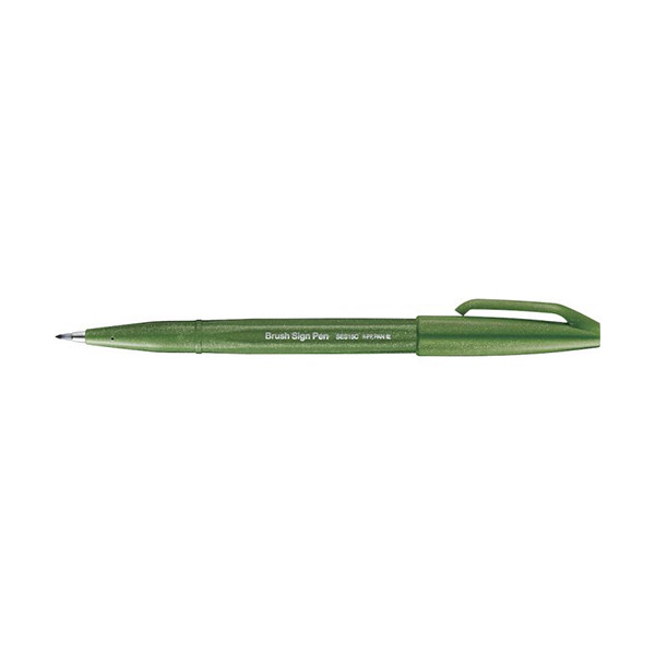 Pentel Sign SES15C feutre pinceau - vert olive 210114 - 1