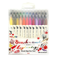 Pentel Sign Twin SESW30C set de feutres pinceaux (24 pièces) 020891 210376