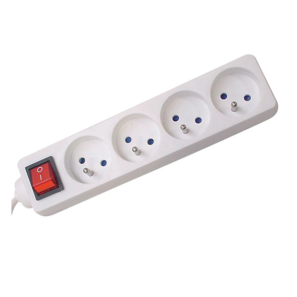 Perel multiprise 4 prises avec interrupteur (1,5 mètre) - blanc EB4S 500709 - 1