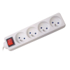 Perel multiprise 4 prises avec interrupteur (1,5 mètre) - blanc 500709 - 1