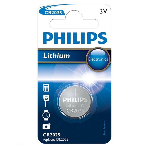Philips CR2025 Lithium pile bouton 1 pièce CR2025/01B 098316 - 1