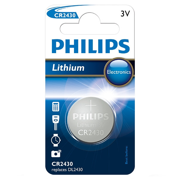 Philips CR2430 Lithium pile bouton 1 pièce CR2430/00B 098318 - 1