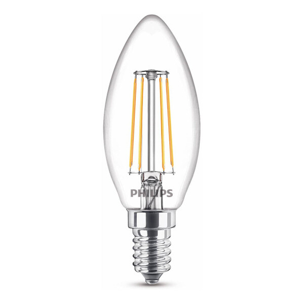 Philips E14 ampoule LED à filament bougie 4.3W (40W) - blanc chaud 929001889755 LPH02437 - 1