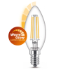 Philips E14 ampoule LED à filament bougie WarmGlow dimmable 3,4W (40W)