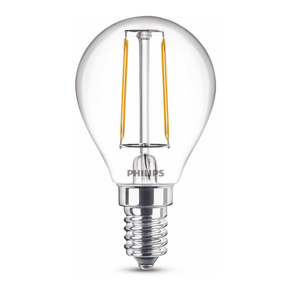 Philips E14 ampoule LED à filament sphérique 2W (25W) - blanc