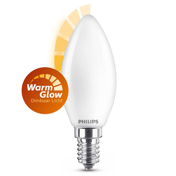 Philips E14 ampoule LED bougie WarmGlow mate dimmable 3,4W (40W) 929003012601 LPH02592 - 1