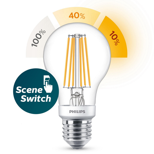 Philips E27 SceneSwitch ampoule LED poire 7,5W (60W) 929001888655 LPH02501 - 1