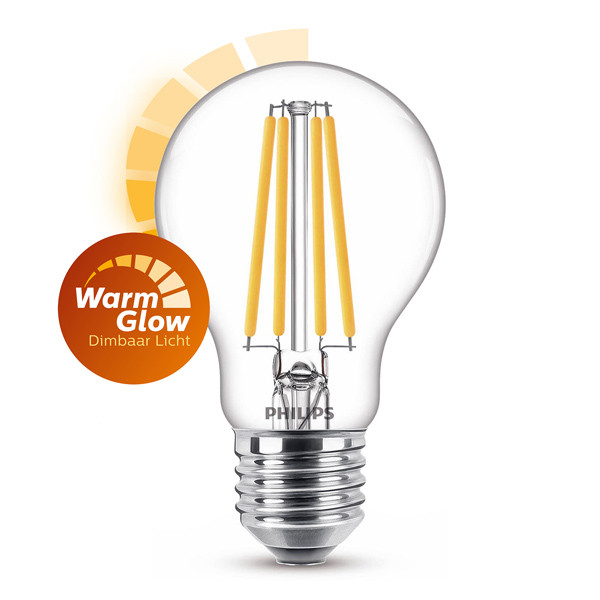 Philips E27 ampoule LED à filament poire WarmGlow dimmable 10.5W (100W) 929003011501 LPH02537 - 1