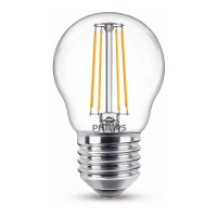 Philips E27 ampoule LED à filament sphérique 4,3W (40W) -  blanc chaud 929001890555 LPH02372