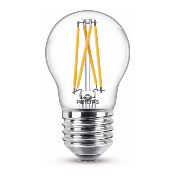 Philips E27 ampoule LED à filament sphérique WarmGlow 3,4W (40W) LPH02545 - 1