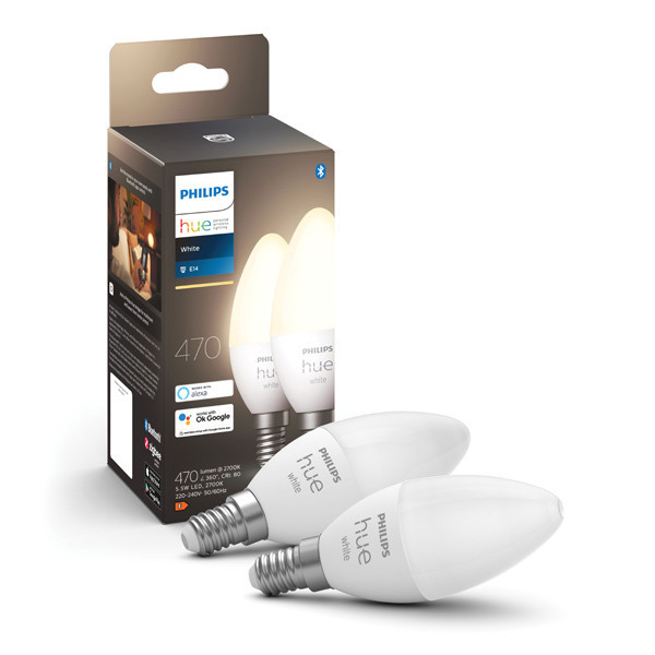 Philips Hue E14 ampoule intelligente Zigbee (2 pièces) - blanc LPH02722 - 1