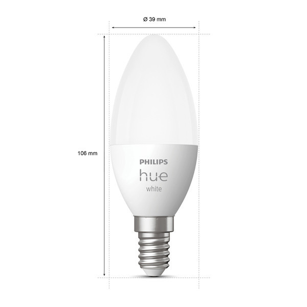 Philips Hue E14 ampoule intelligente Zigbee (2 pièces) - blanc LPH02722 - 3