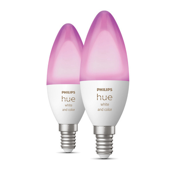 Philips Hue E14 ampoule intelligente bougie C39 RGB Zigbee (2 pièces) LPH02701 - 2