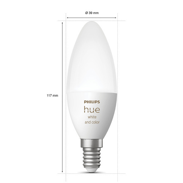 Philips Hue E14 ampoule intelligente bougie C39 RGB Zigbee (2 pièces) LPH02701 - 3