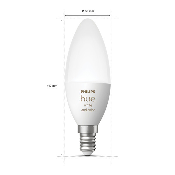 Philips Hue E14 ampoule intelligente bougie C39 RGB Zigbee LPH02700 - 3