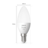Philips Hue E14 ampoule intelligente bougie C39 Zigbee - blanc LPH02721 - 3