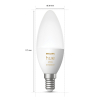 Philips Hue E14 ampoule intelligente bougie C39 Zigbee LPH02711 - 3