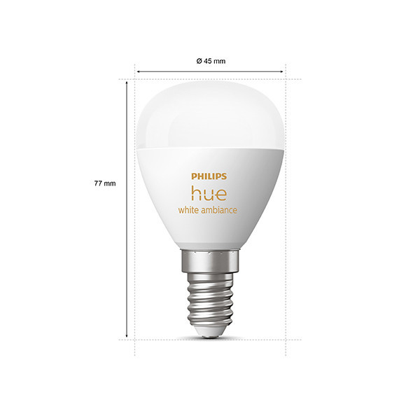 Philips Hue E14 ampoule intelligente sphérique P45 Zigbee - blanc LPH03367 - 2