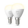 Philips Hue E14 ampoule intelligente sphérique P45 Zigbee (2 pièces) - blanc LPH02724 - 2