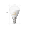 Philips Hue E14 ampoule intelligente sphérique P45 Zigbee (2 pièces) LPH03366 - 2