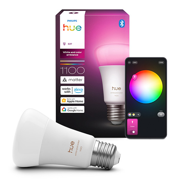 Philips Hue E27 ampoule intelligente Zigbee - lumière blanche et RGB réglables LPH04282 - 1