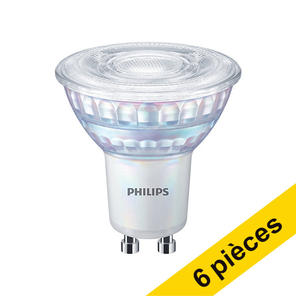 Philips Offre : 6x Philips Classic GU10 spot LED verre dimmable 2700K 3W (35W)  LPH00264 - 1