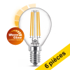 Offre : 6x Philips E14 ampoule LED à filament WarmGlow sphérique dimmable 3,4W (40W) LPH02552 - 1