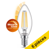 Offre : 6x Philips E14 ampoule LED à filament bougie WarmGlow dimmable 2,5W (25W) LPH02558 - 1