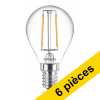 Offre : 6x Philips E14 ampoule LED à filament sphérique 2W (25W) - blanc chaud LPH02395 - 1
