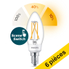 Offre : 6x Philips SceneSwitch E14 lampe LED à filament bougie 5W (40W) LPH02504 - 1