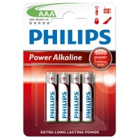 Philips Power Alcaline LR03 Micro piles AAA 4 pièces LR03P4B/10 098302