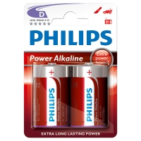 Philips Power Alcaline LR20 Mono D pile 2 pièces LR20P2B/10 098305