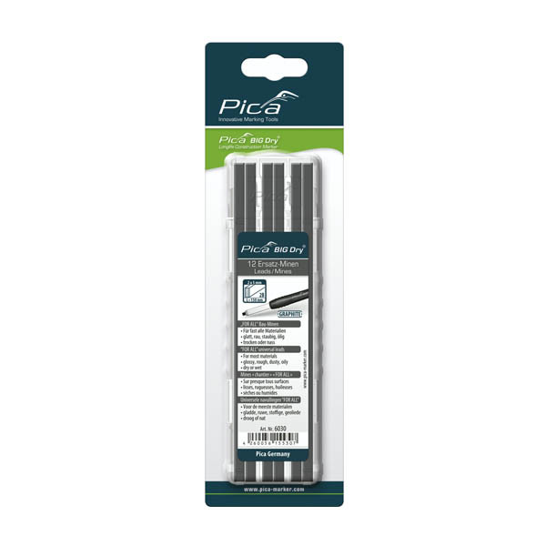 Pica 6030/SB Big Dry crayon de marquage recharge (12 pièces) 330259 - 1