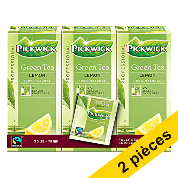 Offre : 2x Pickwick Professional Green Tea Lemon (3 x 25 pièces) 404330 - 1