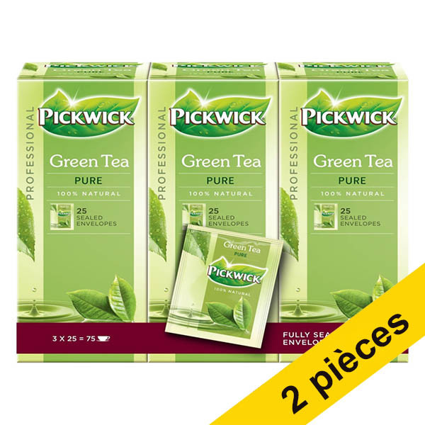 Offre : 2x Pickwick Professional Green Tea Pure (3 x 25 pièces) 404329 - 1