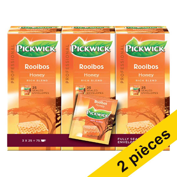 Offre : 2x Pickwick Professional thé rooibos miel (3 x 25 pièces) 404318 - 1