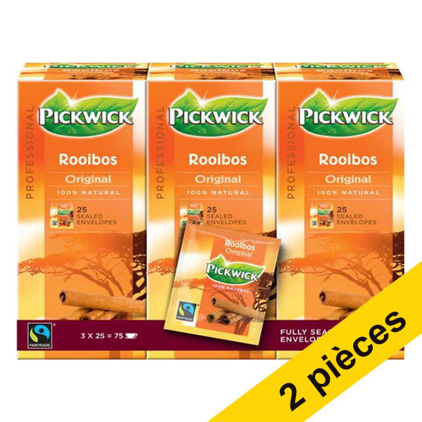 Offre : 2x Pickwick Professional thé rooibos original (3 x 25 pièces) 404317 - 1