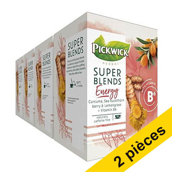 Offre : 2x Pickwick Super Blends Energy (4 x 15 pièces) 423621 - 1