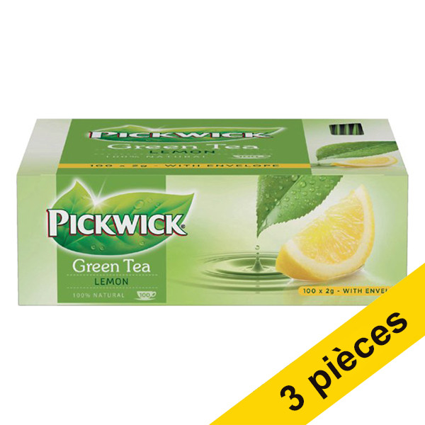 Pickwick Offre : 3x Pickwick Green Tea Lemon thé (100 pièces)  404296 - 1