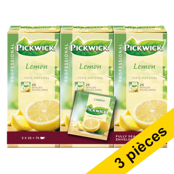 Pickwick Offre : 3x Pickwick Professional thé Citron (3 x 25 pièces)  404326 - 1