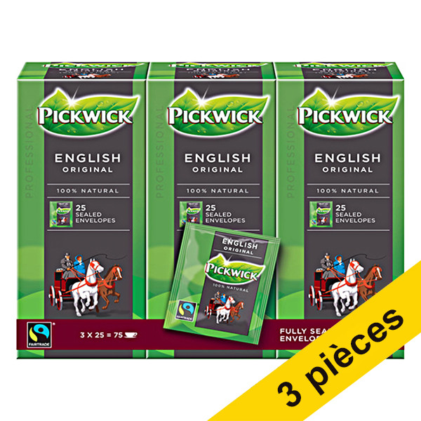 Pickwick Offre : 3x Pickwick Professional thé anglais (3 x 25 pièces)  404316 - 1