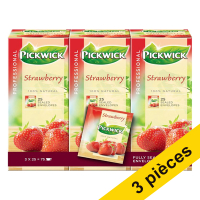 Offre : 3x Pickwick Professional thé fraise (3 x 25 pièces)